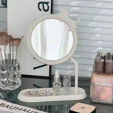 未来枫情 福猫桌面台式单面镜 置物收纳