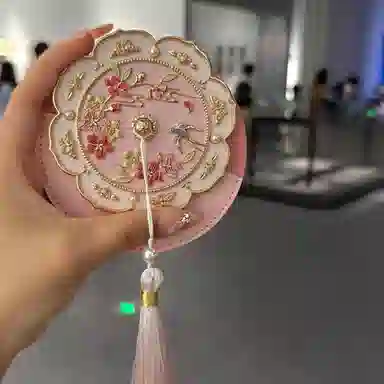 未来枫情 桃花镜手持化妆镜 古典