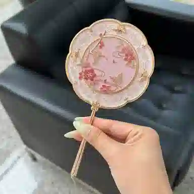 未来枫情 桃花镜手持化妆镜 古典
