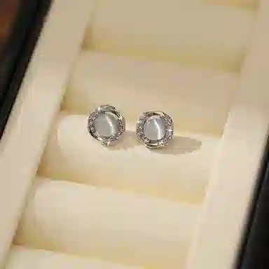 【S925银针|养耳洞】 极昼 轻奢闪耀镶钻简约个性高级感设计 气质优雅高颜值时尚百搭 睡觉免摘防过敏耳饰 锆石 耳钉 男女同款情侣款