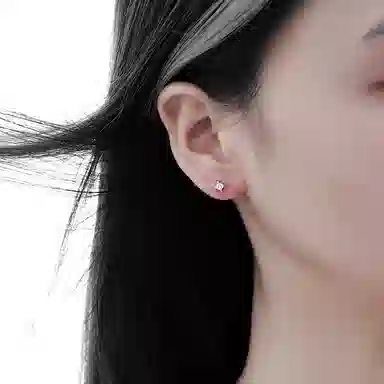 【足银999|洗睡免摘】 极昼 闪耀四芒星 个性简约闪锆潮酷痞帅嘻哈风高级感耳饰 轻奢时尚气质日常通勤百搭 纯银 耳钉 男女同款情侣款