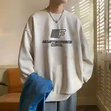 Cotton Gene American Street Letter Print Sweatshirt