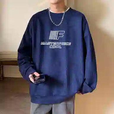 Cotton Gene American Street Letter Print Sweatshirt