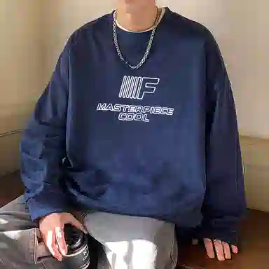 Cotton Gene American Street Letter Print Sweatshirt