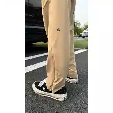 臣目 侧拉链微喇速干裤子男夏季薄款美式机能工装裤户外徒步登山裤休闲裤 男女同款