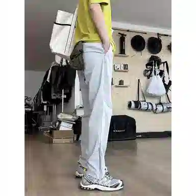 臣目 侧拉链微喇速干裤子男夏季薄款美式机能工装裤户外徒步登山裤休闲裤 男女同款