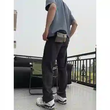 臣目 侧拉链微喇速干裤子男夏季薄款美式机能工装裤户外徒步登山裤休闲裤 男女同款