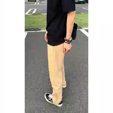 臣目 侧拉链微喇速干裤子男夏季薄款美式机能工装裤户外徒步登山裤休闲裤 男女同款