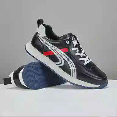 SENJIALUO Casual Leather Sneakers