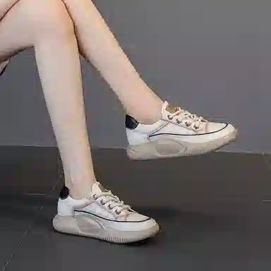 SENJIALUO Classic Retro White Sneakers 2025