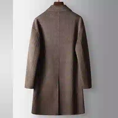 SENJIALUO Double-Breasted Wool Coat