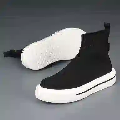 SENJIALUO Flyknit High-Top Sneakers