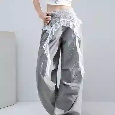 雾闪闪 时尚简约百搭通勤休闲裤 女款