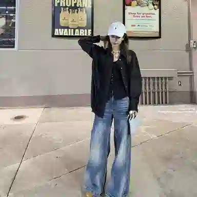 雾闪闪 纯色百搭休闲长袖衬衫 女款