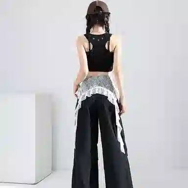 雾闪闪 时尚简约百搭通勤休闲裤 女款