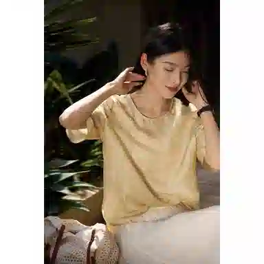 雾闪闪 梅竹雅韵温婉新中式提花短袖上衣优雅雪纺衫 女款