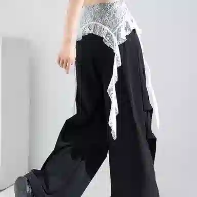 雾闪闪 时尚简约百搭通勤休闲裤 女款