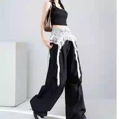 雾闪闪 时尚简约百搭通勤休闲裤 女款