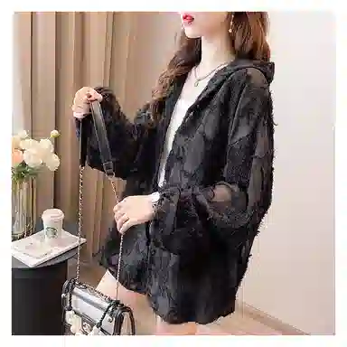 雾闪闪 宽松薄款休闲长袖雪纺衫 女款