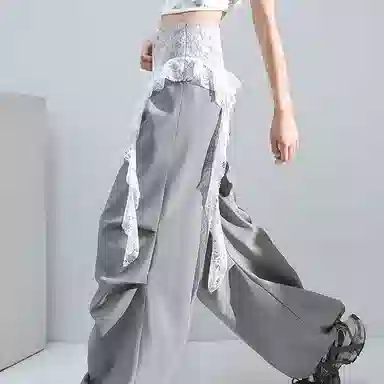 雾闪闪 时尚简约百搭通勤休闲裤 女款