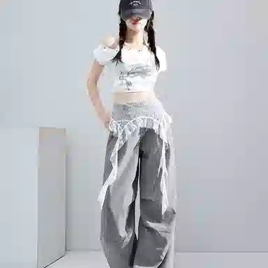 雾闪闪 时尚简约百搭通勤休闲裤 女款