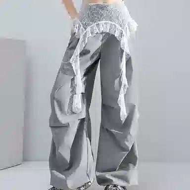 雾闪闪 时尚简约百搭通勤休闲裤 女款