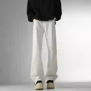 布客行 美式高街复古水洗舒适百搭显高显瘦阔腿直筒长裤牛仔裤 男女同款