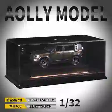 金车将 路虎卫士 合金车模 回力行驶 灯光音效 车门可开 收藏 桌面装饰 成品模型