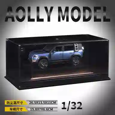 金车将 路虎卫士 合金车模 回力行驶 灯光音效 车门可开 收藏 桌面装饰 成品模型