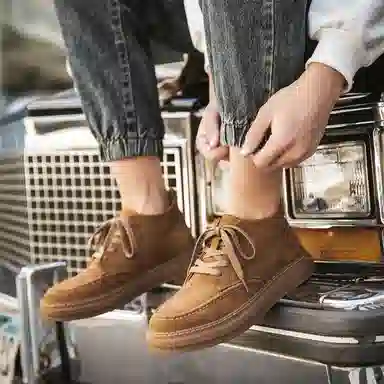 YUDASHU High Top Suede Leather Boots