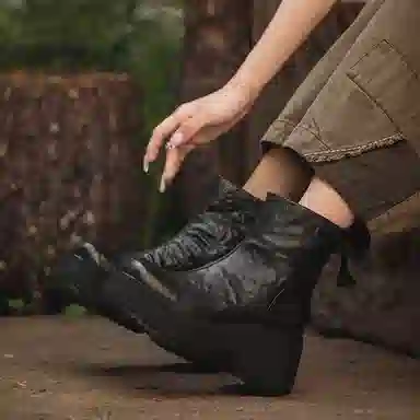 YUDASHU Leather Platform Boots