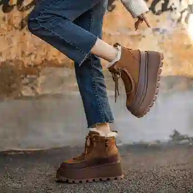 YUDASHU Winter Shearling Boots