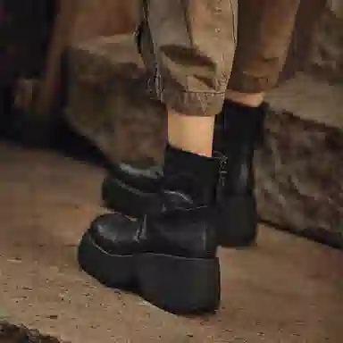 YUDASHU Leather Platform Boots