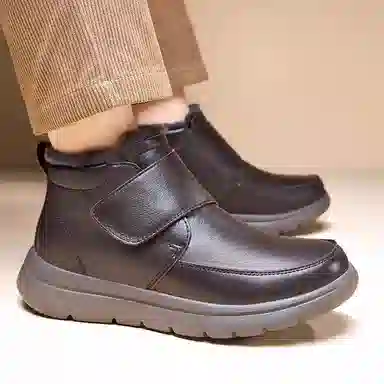 YUDASHU Winter Outdoor Wool Leather Boots