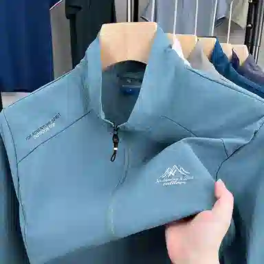 老爷车 户外休闲轻薄立领纯色防晒服 男款