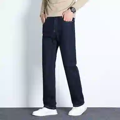 老爷车 天丝绵羊毛男士秋冬季厚款保暖舒适轻奢品质轻商务户外休闲百搭通勤男裤子男牛仔裤 男款