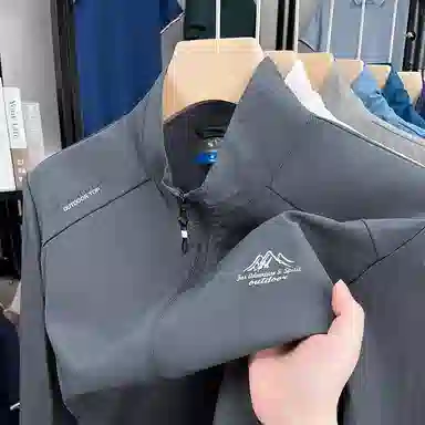 老爷车 户外休闲轻薄立领纯色防晒服 男款