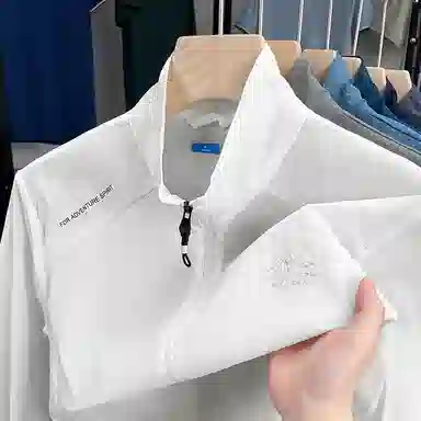 老爷车 户外休闲轻薄立领纯色防晒服 男款