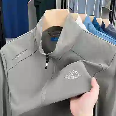 老爷车 户外休闲轻薄立领纯色防晒服 男款