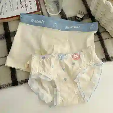 ECONICE Couple Cotton Antibacterial Underwear Set