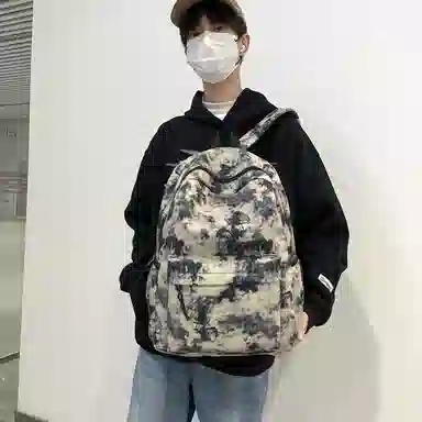 泰格奴 小清新休闲高颜值韩版背包初中生高中生大学生上课百搭书包 尼龙 双肩包 常规 男女同款情侣款 粉红色/卡其色/紫色/绿色/黑色