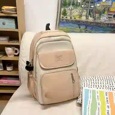 泰格奴 小清新休闲高颜值精美潮版韩版背包初中生高中生大学生上课百搭书包 尼龙 双肩包 常规 男女同款情侣款 多色