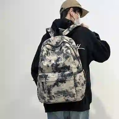 泰格奴 小清新休闲高颜值韩版背包初中生高中生大学生上课百搭书包 尼龙 双肩包 常规 男女同款情侣款 粉红色/卡其色/紫色/绿色/黑色