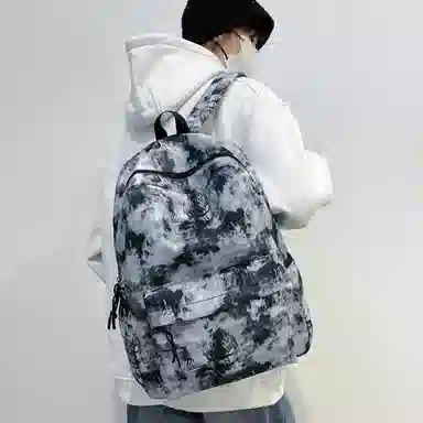 泰格奴 小清新休闲高颜值韩版背包初中生高中生大学生上课百搭书包 尼龙 双肩包 常规 男女同款情侣款 粉红色/卡其色/紫色/绿色/黑色