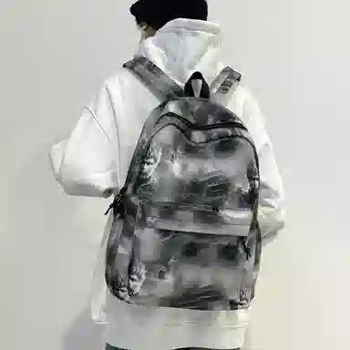 泰格奴 小清新休闲高颜值精美潮版韩版背包初中生高中生大学生上课百搭 尼龙 双肩包 男女同款情侣款 粉红色/绿色/黑色