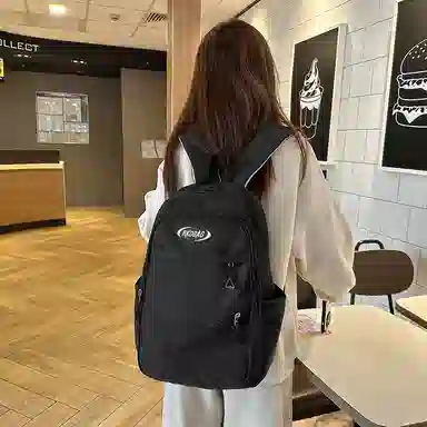 泰格奴 小清新休闲高颜值精美潮版韩版背包初高中生大学生上课百搭 尼龙 双肩包 男女同款情侣款 白色/黑色/黄色/蓝色