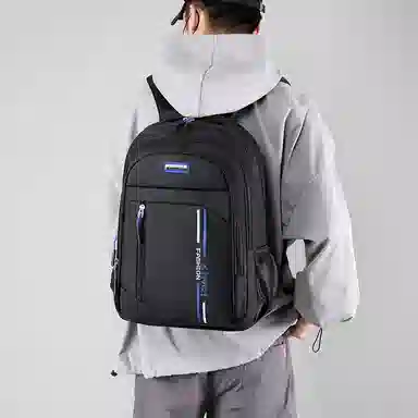 泰格奴 时尚百搭休闲商务通勤旅行个性风格独特背包潮流初中生高中生大学生上课百搭书包 尼龙 双肩包 男款 多色