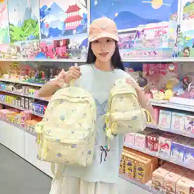 泰格奴 小清新休闲高颜值韩版背包初中高中大学上课百搭 尼龙 双肩包 男女同款情侣款 多色