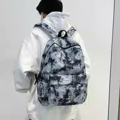 泰格奴 小清新休闲高颜值韩版背包初中生高中生大学生上课百搭书包 尼龙 双肩包 常规 男女同款情侣款 粉红色/卡其色/紫色/绿色/黑色