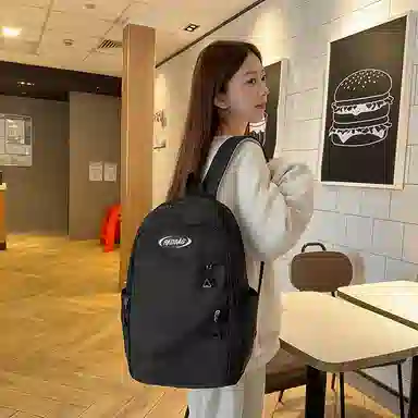 泰格奴 小清新休闲高颜值精美潮版韩版背包初高中生大学生上课百搭 尼龙 双肩包 男女同款情侣款 白色/黑色/黄色/蓝色